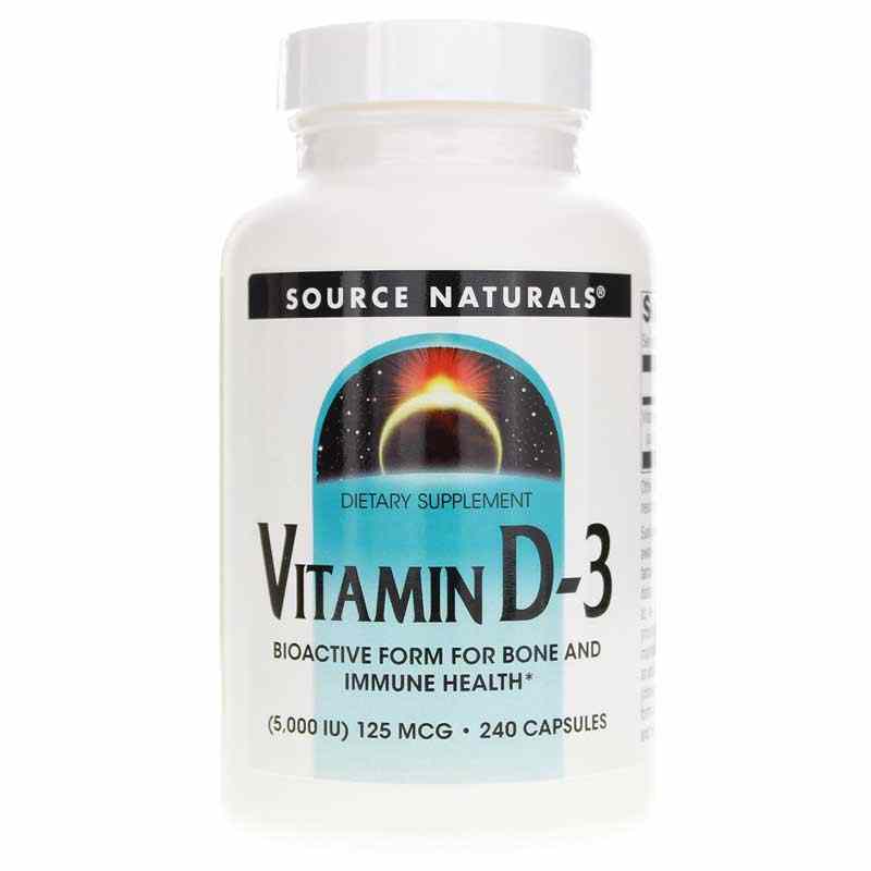 Vitamin D-3 5,000 IU, by Source Naturals