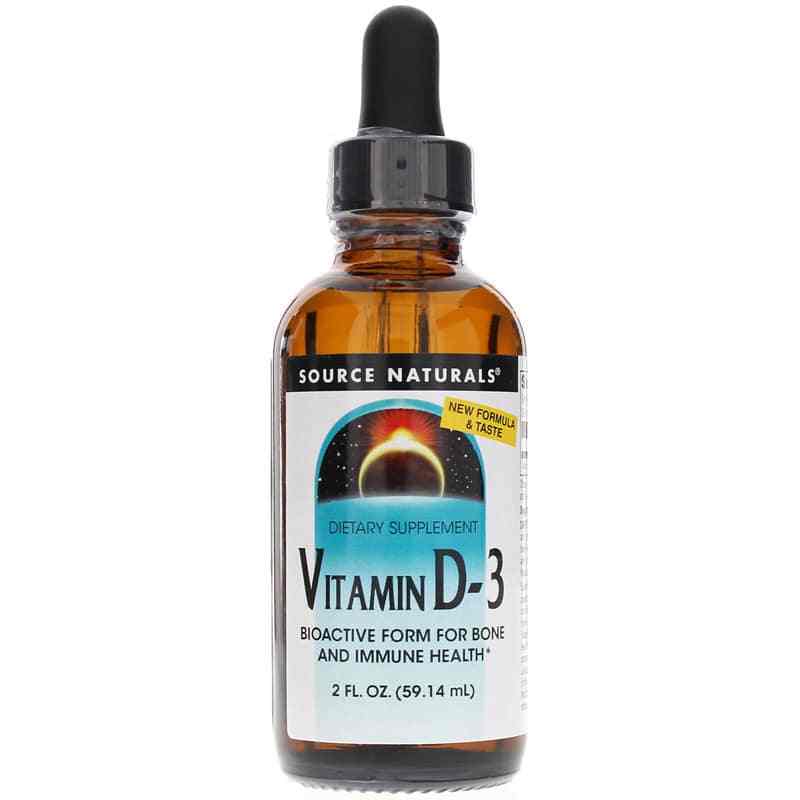 Vitamin D-3 Liquid, 2 Oz, by Source Naturals
