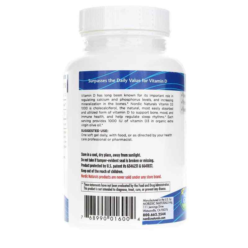 Vitamin D3 1000 IU, by Nordic Naturals, image #3