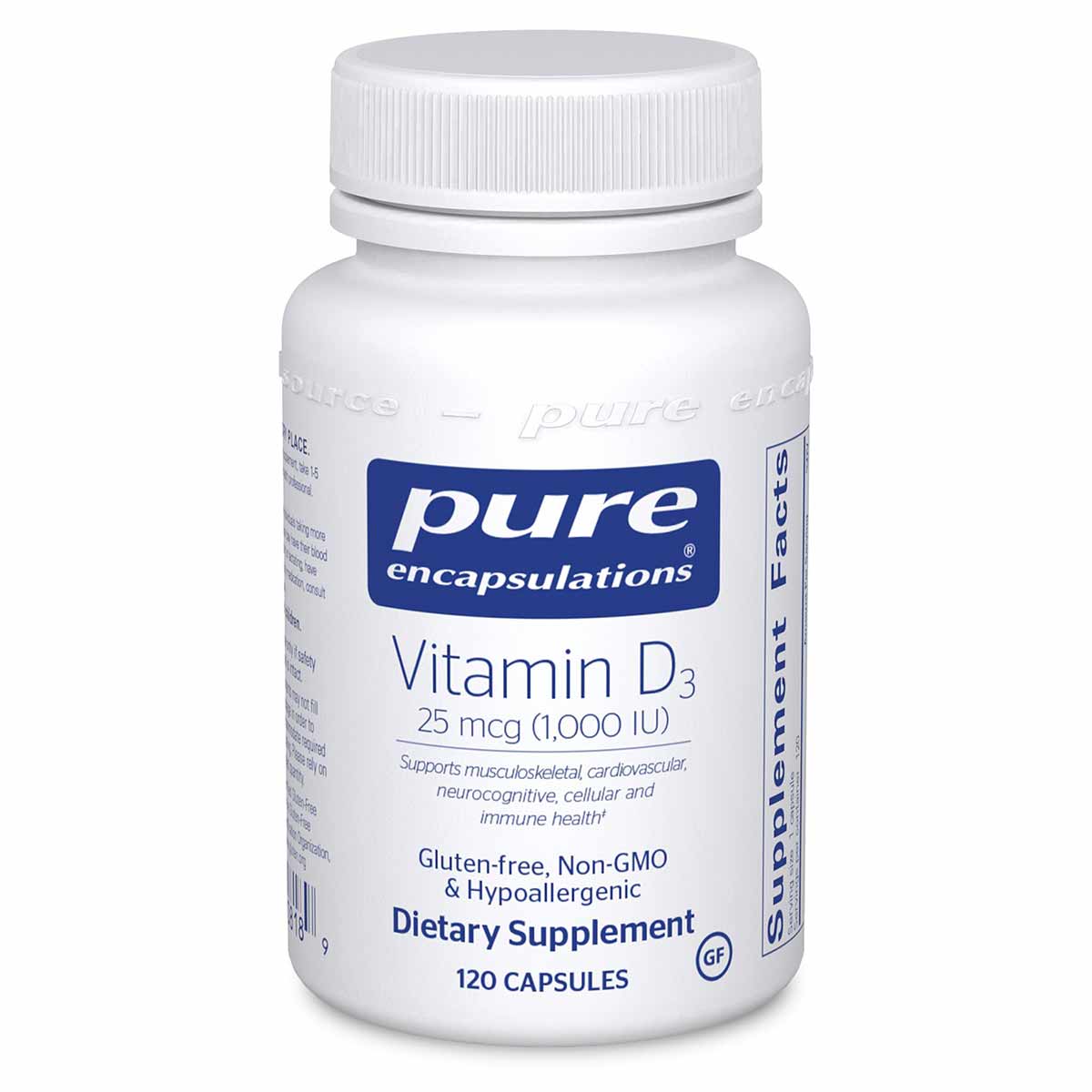 Vitamin D3 (25mcg) 1000 IU, by Pure Encapsulations