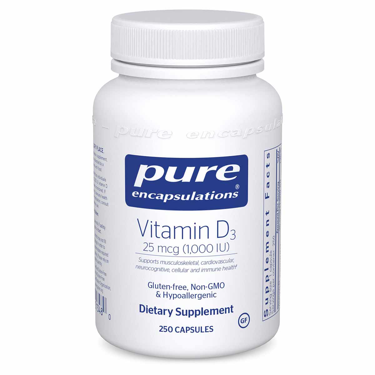 Vitamin D3 (25mcg) 1000 IU, by Pure Encapsulations