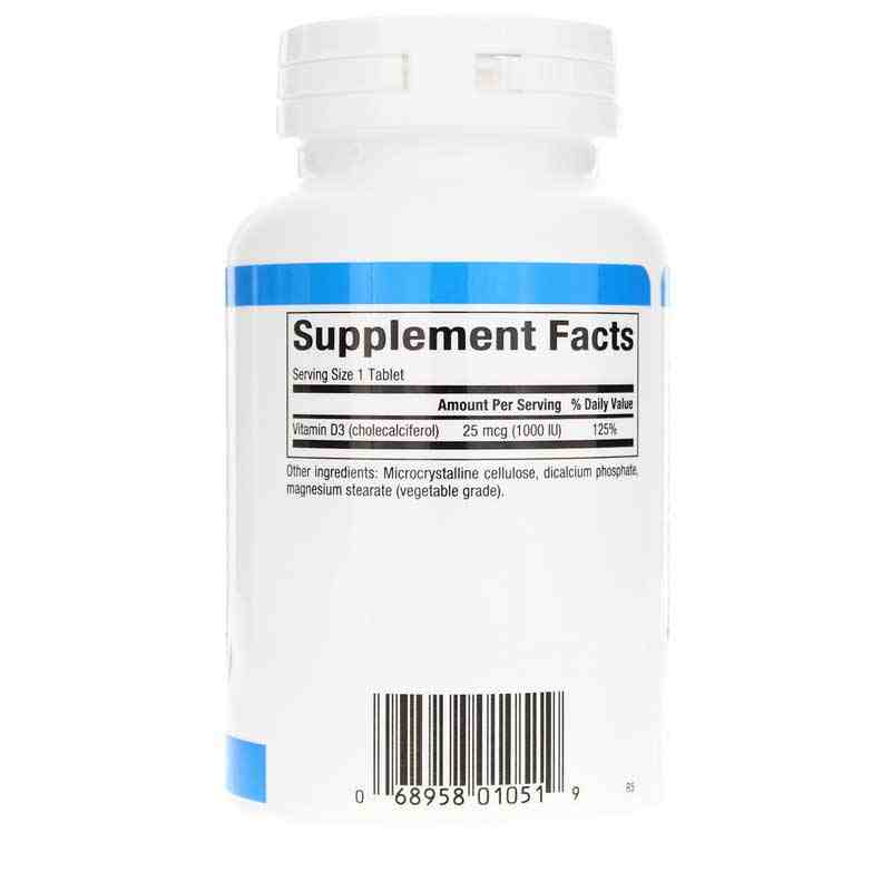 Vitamin D3 1000 IU Tablets, 180 Tablets, by Natural Factors, image #2