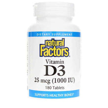 Vitamin D3 1000 IU Tablets, by Natural Factors