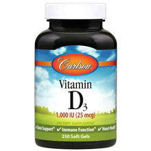 Vitamin D3 10,000 IU, 250 Softgels, by Carlson Labs