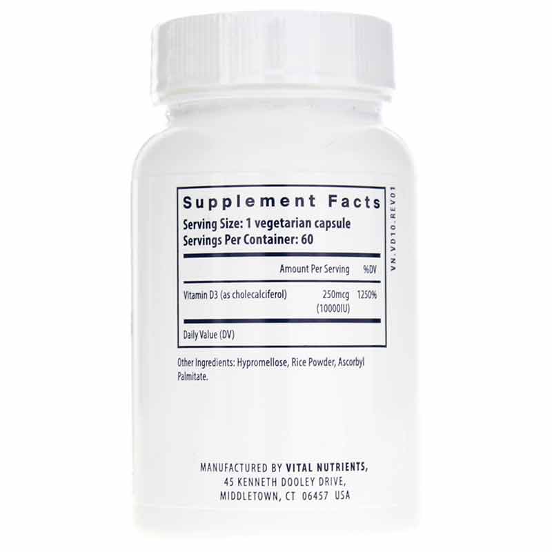 Vitamin D3 10000 IU, by Vital Nutrients, image #2