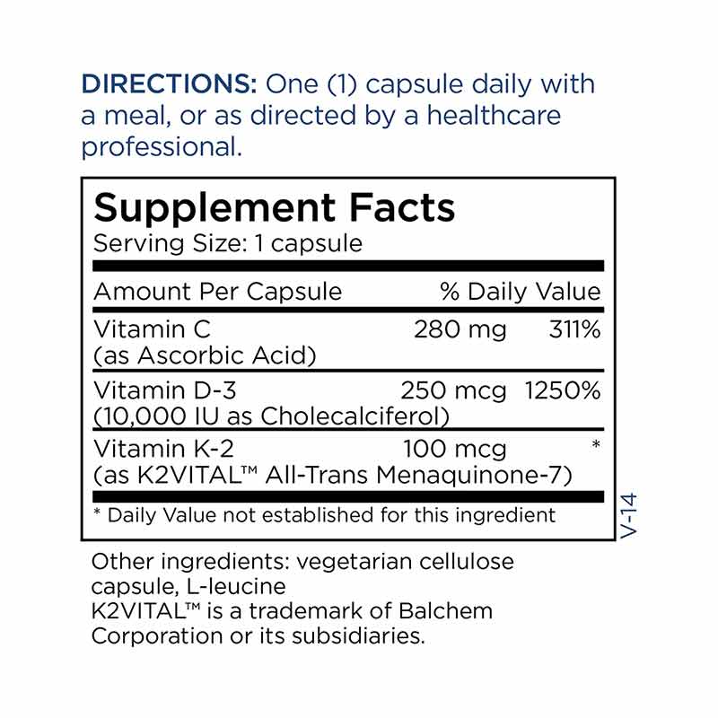 Vitamin D3 10,000IU with Vitamin K2 MK-7, by Metabolic Maintenance, image #2