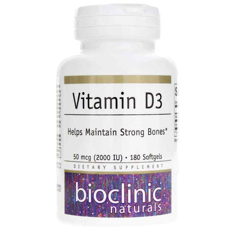 Vitamin D3 2,000 IU, by Bioclinic Naturals