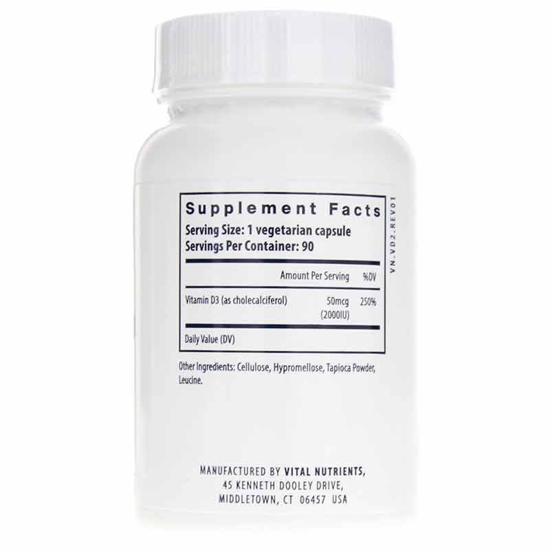 Vitamin D3 2000 IU, by Vital Nutrients, image #2