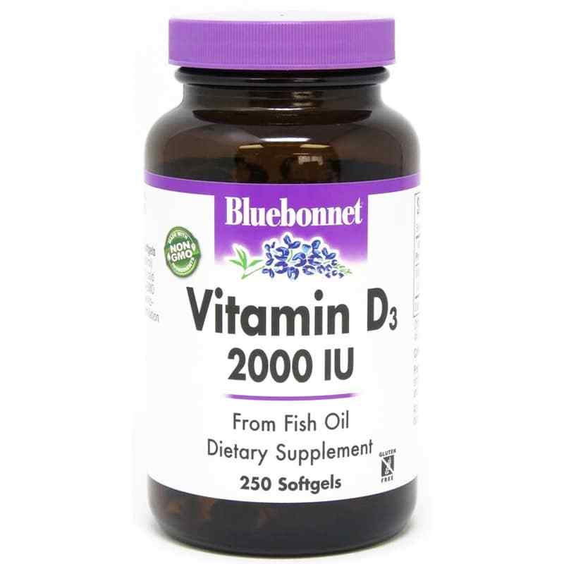 Vitamin D3 2000 IU, by Bluebonnet
