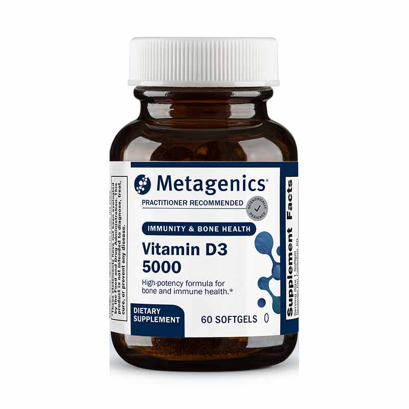 Vitamin D3 5000, 60 Softgels, by Metagenics