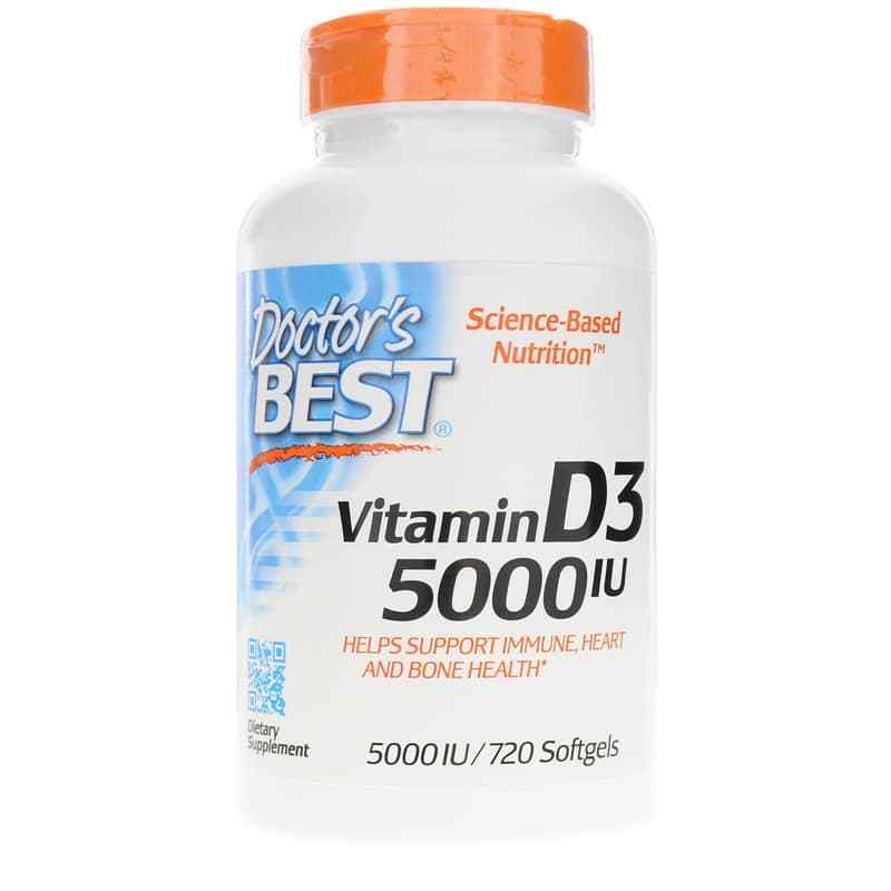 Vitamin D3 5000 IU, 720 Softgels, by Doctors Best