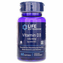 Vitamin D3 125mcg (5000 IU), by Life Extension