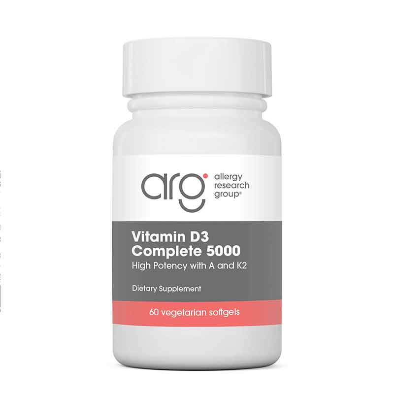 Vitamin D3 Complete 5000 IU Softgels, by Allergy Research Group