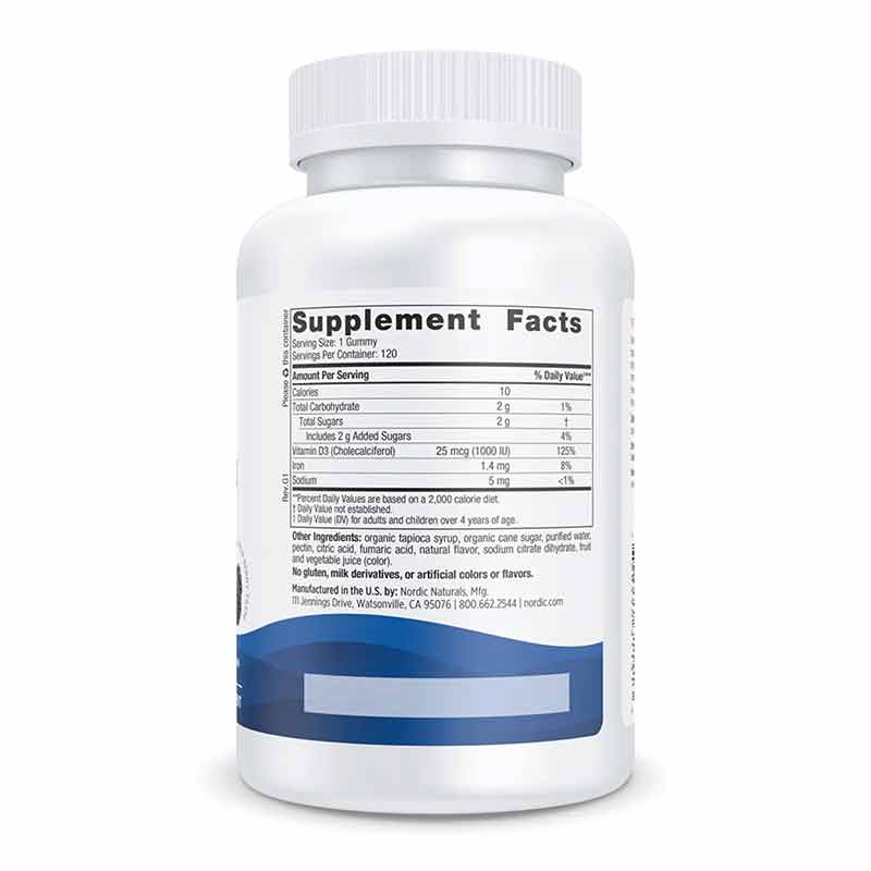 Vitamin D3 Gummies 1000 IU, 120 Gummies, by Nordic Naturals, image #2