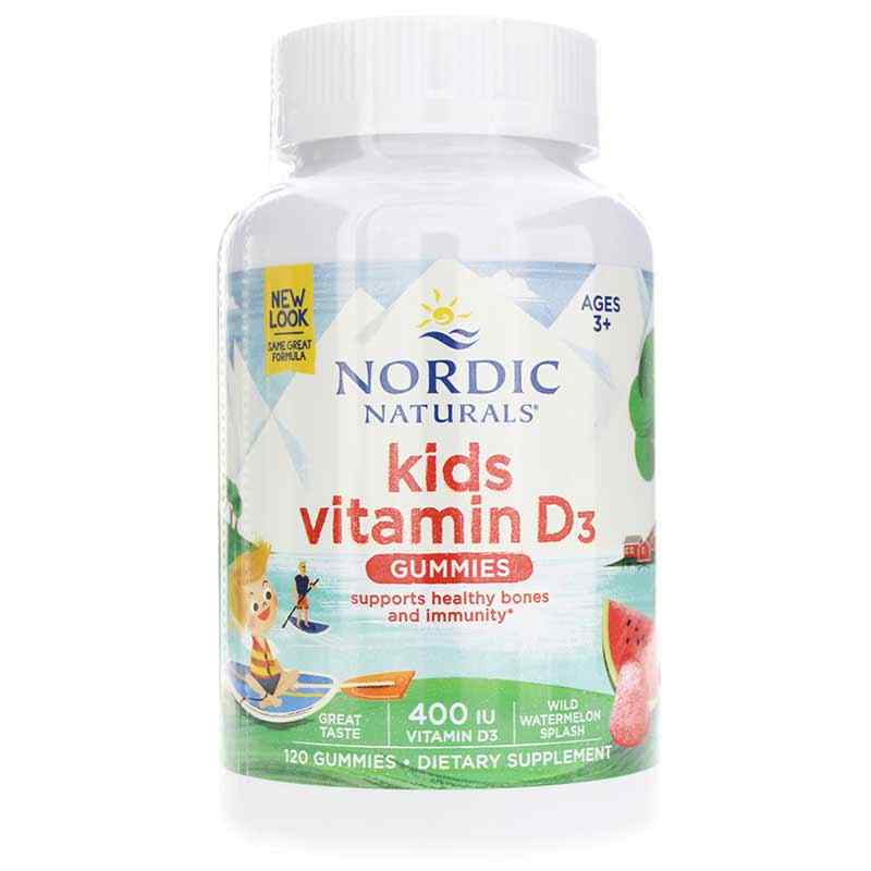 Vitamin D3 Gummies for Kids 400 IU, 120 Gummies, by Nordic Naturals