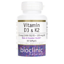 Vitamin D3 & K2, by Bioclinic Naturals