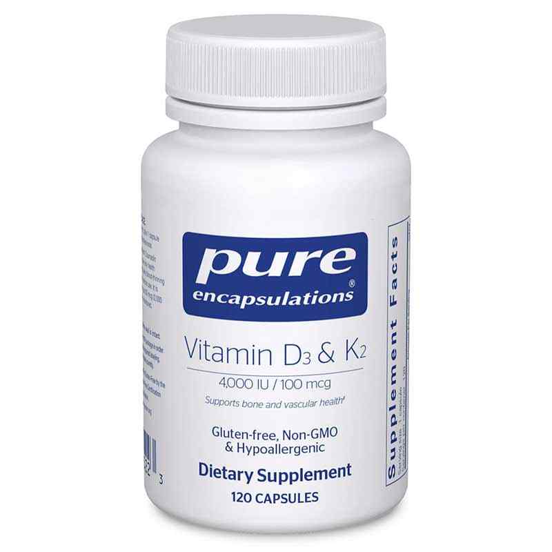 Vitamin D3 & K2, by Pure Encapsulations