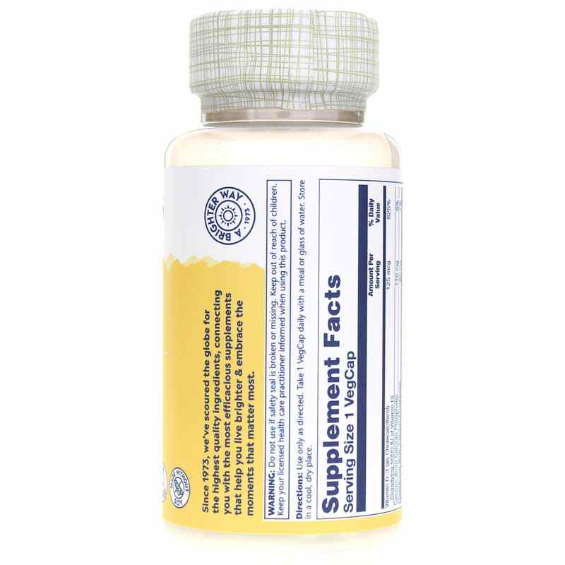 Vitamin D3 + K2 Soy-Free, 60 Veg Capsules, by Solaray, image #2