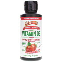 Vitamin D3 Liquid 5000 IU Strawberry Milkshake, by Barleans Organic Oils