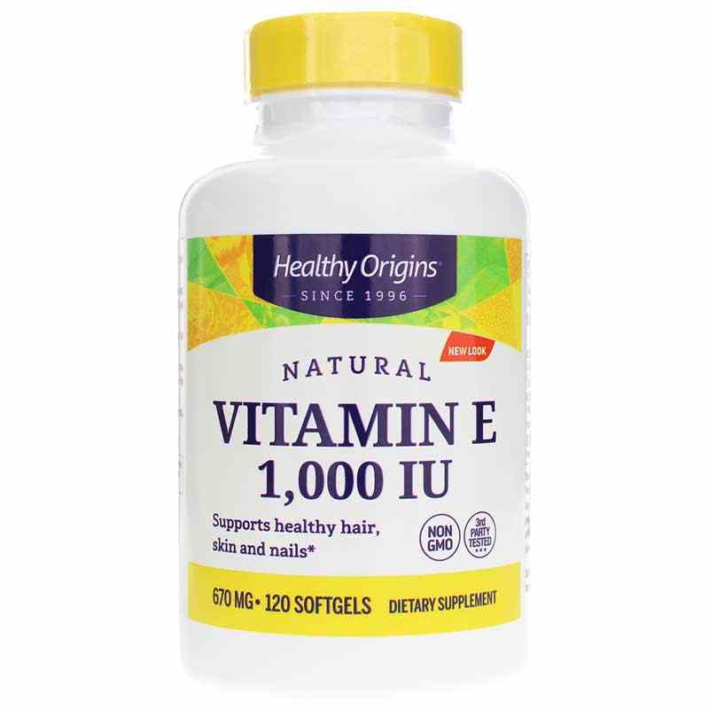 Vitamin E 1000 IU, 120 Softgels, by Healthy Origins