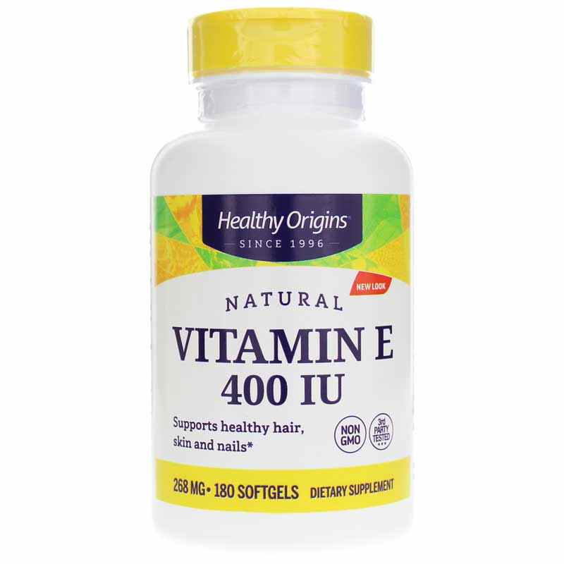 Vitamin E 400 IU, 180 Softgels, by Healthy Origins