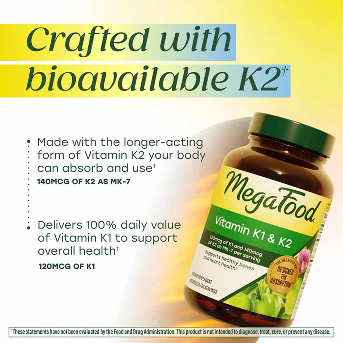 Vitamin K1 & K2 Capsules, by Megafood