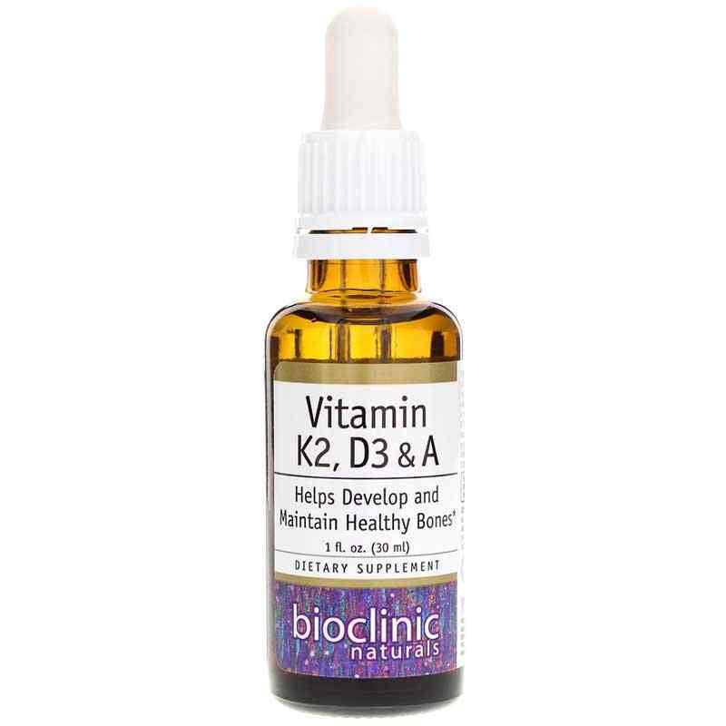 Vitamin K2, D3 & A, by Bioclinic Naturals