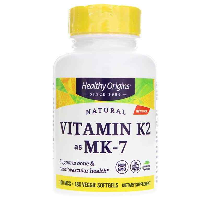 Vitamin K2 as MK-7 100 Mcg, by Healthy Origins
