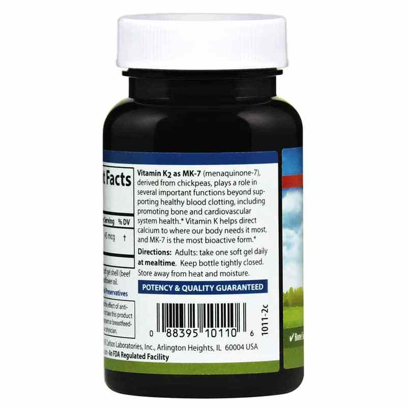 Vitamin K2 (as MK-7) 45 Mcg, 90 Softgels, by Carlson Labs, image #3