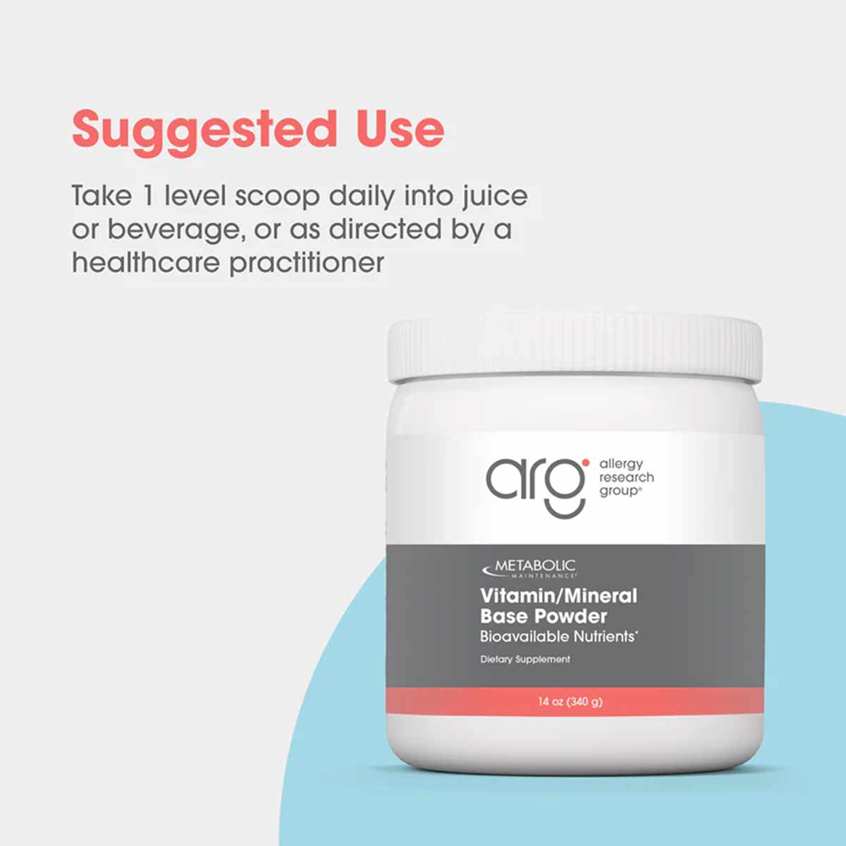 Vitamin/Mineral Base Powder, 60 Servings, by Allergy Research Group