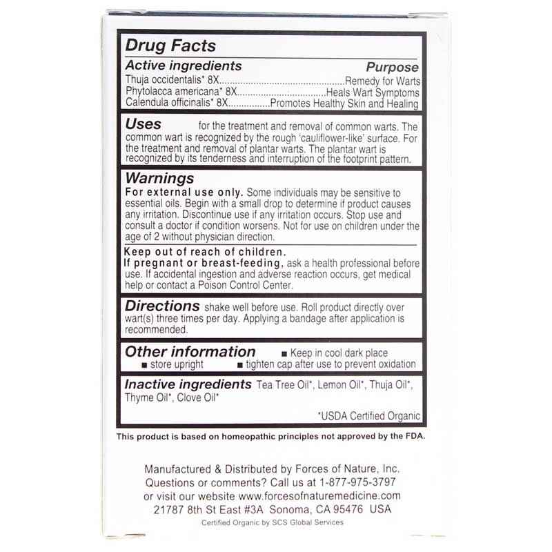 Wart Remover Organic Plant Medicine Extra Strength Roll On, by Forces Of Nature, image #3