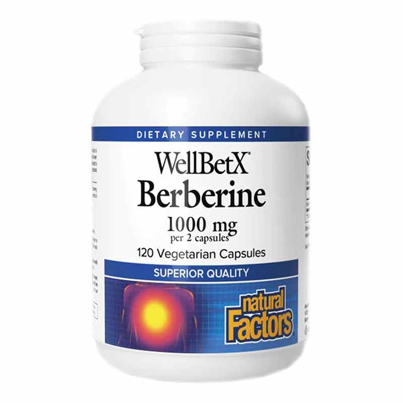 WellBetX Berberine, 120 Veg Capsules, by Natural Factors