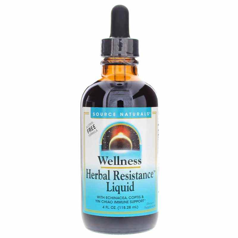 Wellness Herbal Resistance Liquid Alcohol Free, 4 Oz, by Source Naturals