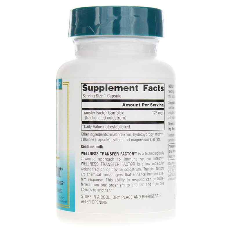 Wellness Transfer Factor 125 Mg, 60 Veg Capsules, by Source Naturals, image #2