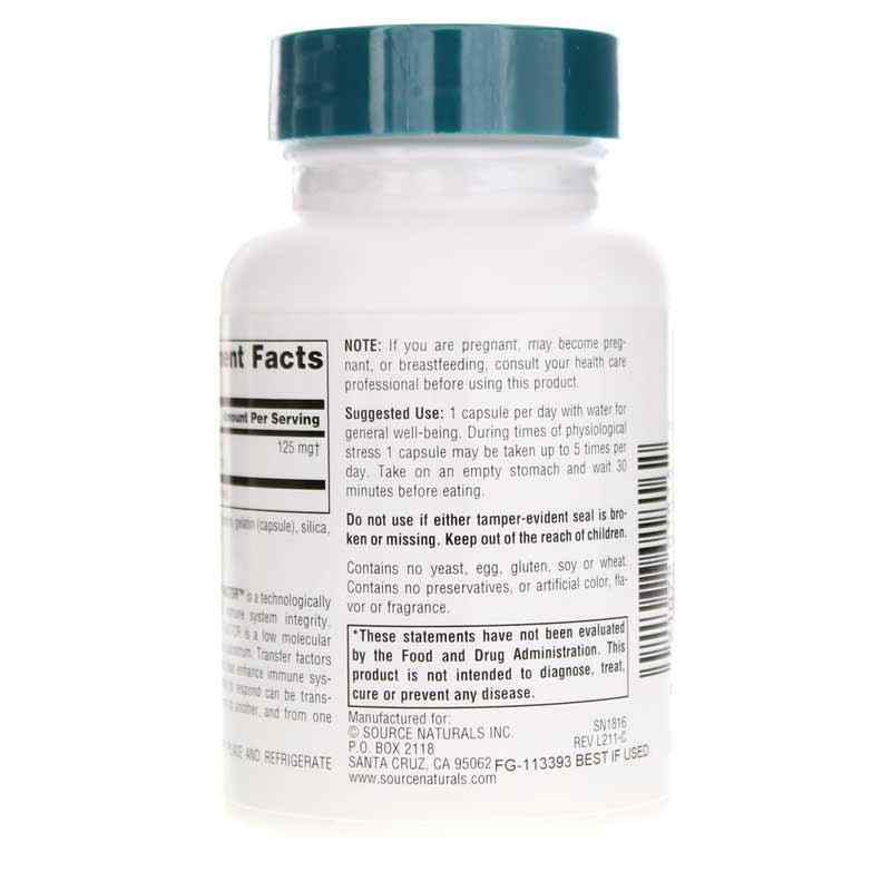 Wellness Transfer Factor, 60 Capsules, by Source Naturals, image #3
