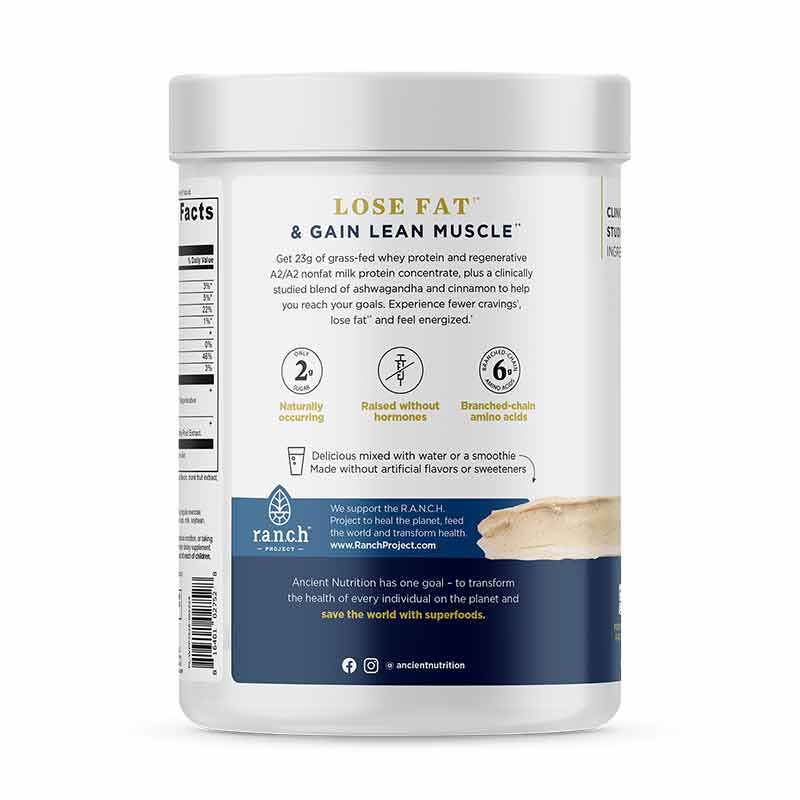 Whey Protein + Fat Loss Blend, Cinnamon Vanilla, 18 Servings, by Ancient Nutrition, image #2