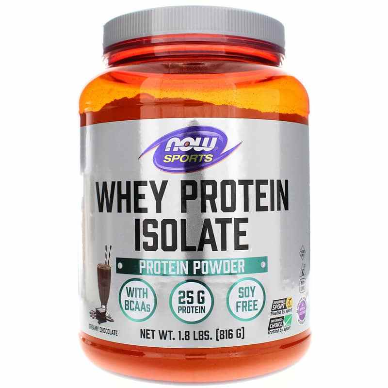 Whey Protein Isolate, Creamy Chocolate, 1.8 Lbs, by NOW Foods