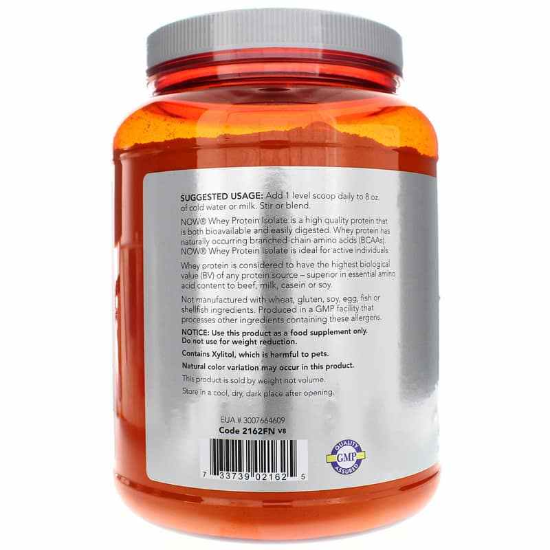 Whey Protein Isolate, Creamy Chocolate, 1.8 Lbs, by NOW Foods, image #3