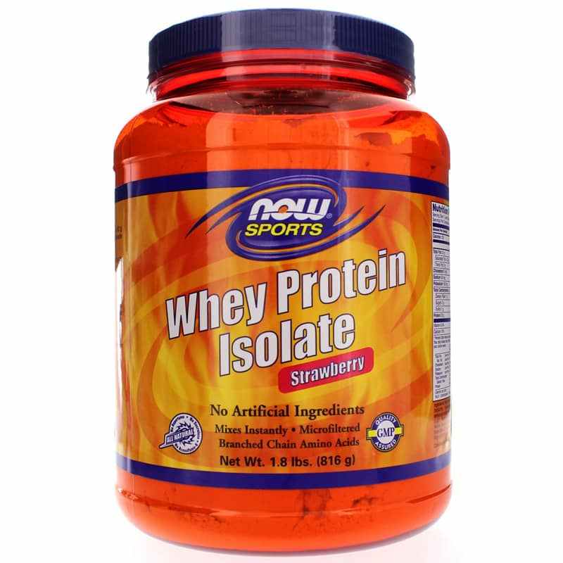 Whey Protein Isolate, Strawberry, 1.8 Lbs, by NOW Foods