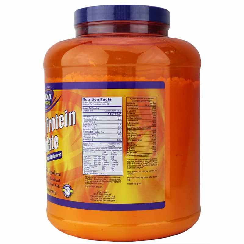 Whey Protein Isolate, Unflavored, 5 Lbs, by NOW Foods, image #2