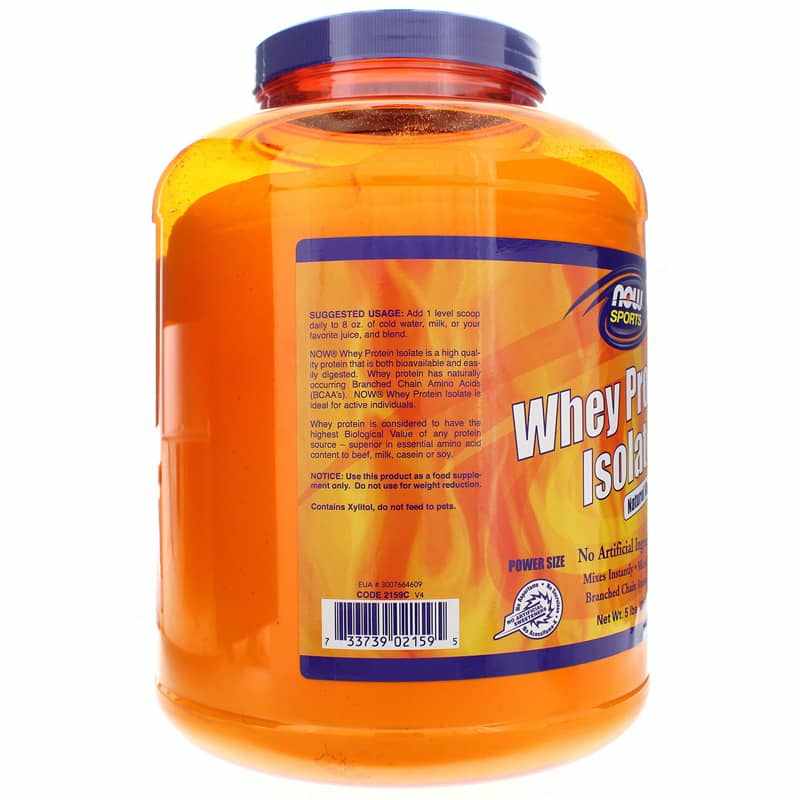 Whey Protein Isolate, Vanilla, 5 Lbs, by NOW Foods, image #3