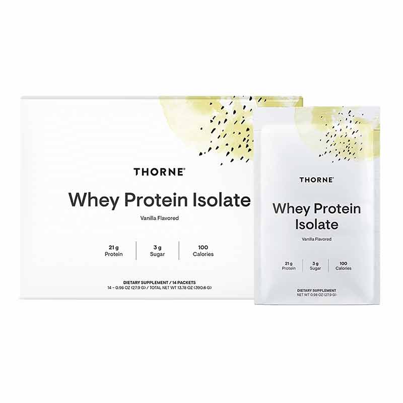 Whey Protein Isolate, Vanilla, 14 Packets, by Thorne Research