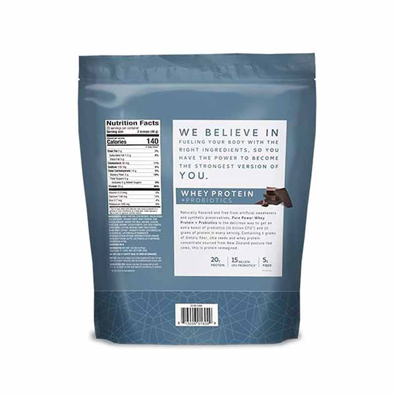 Whey Protein + Probiotics, Chocolate, by Pure Power, image #2