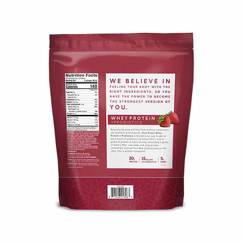 Whey Protein + Probiotics, Strawberry, by Pure Power, image #2