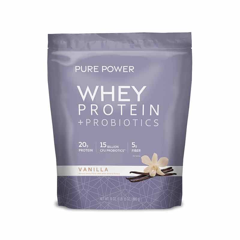 Whey Protein + Probiotics, Vanilla, by Pure Power