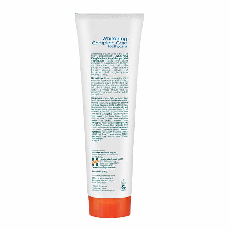 Whitening Complete Care Toothpaste, Peppermint, 5.29 Oz, by Himalaya, image #2