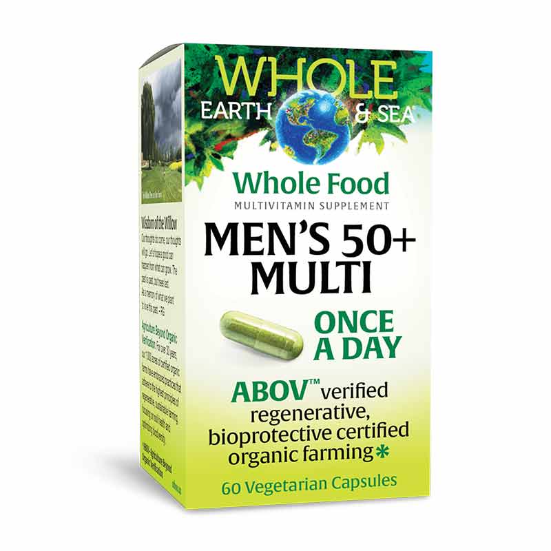 Whole Earth & Sea Men's 50+ Multi Once a Day, 60 Veg Capsules, by Natural Factors