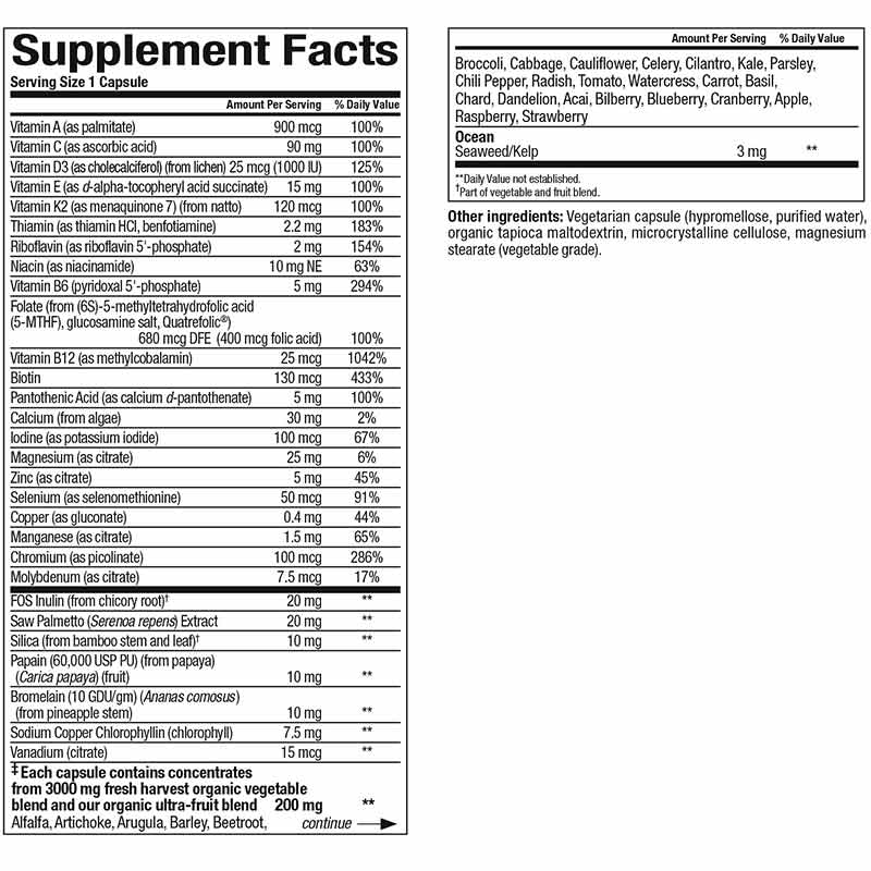 Whole Earth & Sea Men's 50+ Multi Once a Day, 60 Veg Capsules, by Natural Factors, image #2