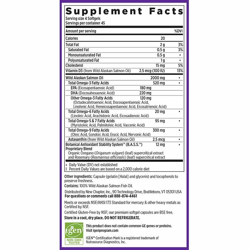 Wholemega 500 Mg Tiny Caps, 180 Softgels, by New Chapter, image #2