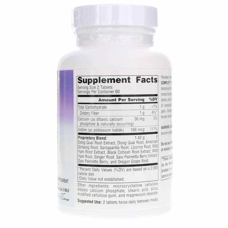 Wild Yam-Black Cohosh Complex, 120 Tablets, by Planetary Herbals, image #2